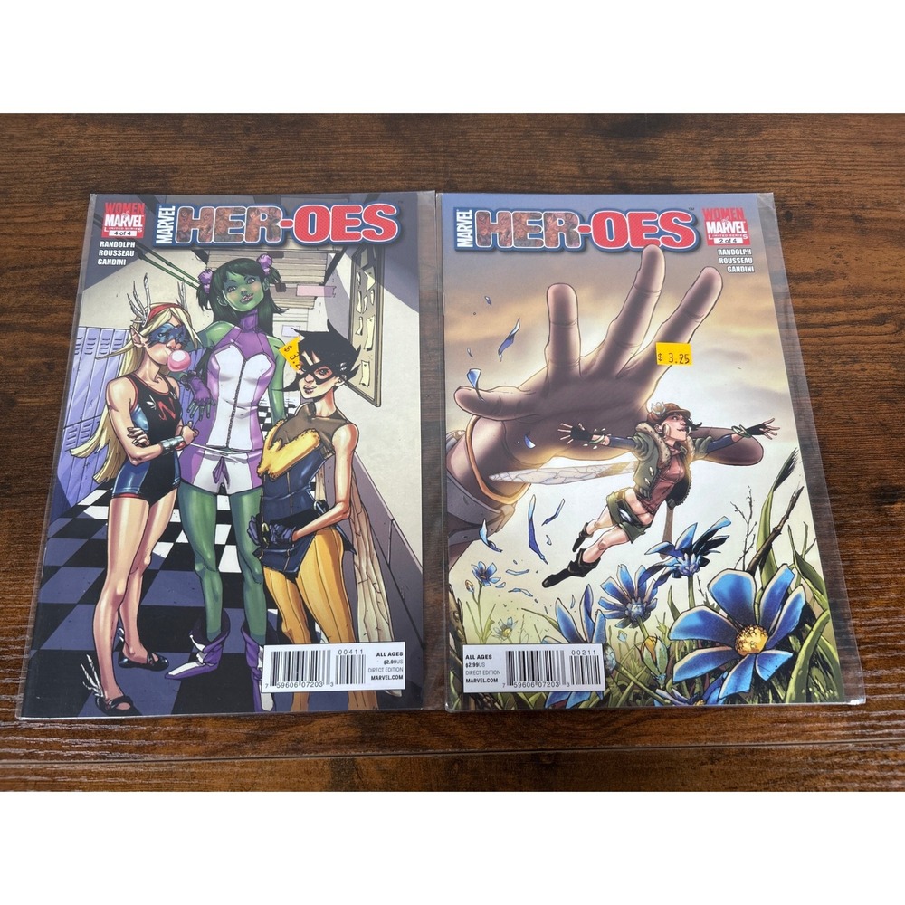 Marvel Her-Oes Comic Book Lot Issues 2 & 4 Women‎ of Marvel 2010 She-Hulk Wasp